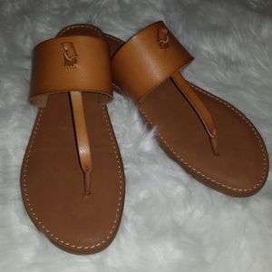 MERONA Womens Tan Leather Sandals